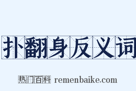 扑翻身反义词是什么意思的图片